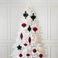 thumbnail image 6 of Mouliraty 24 Pcs Christmas Balls Ornaments, Christmas Painted Balls Velvet Balls Christmas Tree Decorations Christmas Ball Hanging Decorations, White, 6 of 9