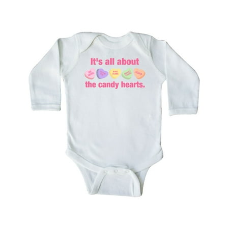 

Inktastic Candy Hearts II Gift Baby Girl Long Sleeve Bodysuit