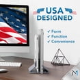 thumbnail image 3 of SURJDE Vertical Laptop Stand w/Lock Rings (Aluminum Gray), Adjustable Dual Holder for Desktop, Anti-Slip Dock Compatible w/All 7-17.3 inch Devices, 3 of 7
