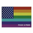 thumbnail image 1 of Pride Cutting Board, Mixed Flag Design American and LGBT Gay Lesbian Parade Rainbow Peace and Pride Themed, Decorative Tempered Glass Cutting and Serving Board, Small Size, Multicolor, by Ambesonne, 1 of 1
