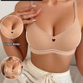 thumbnail image 4 of Nfurl Women's Jelly Wireless Bra Full Coverage Seamless Bras Push Up Support Lift No Underwire T-shirt Bra Breathable Everyday Bralettes Beige,M, 4 of 6