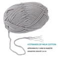 thumbnail image 5 of YiJuHui Colorful Hand Knitting Yarn, Soft Acrylic Crochet Thread for Crafting, Sweaters, Hats, Scarves, 4-Ply Milk Cotton, 25g Skein, Easy to Knit, Durable & Vibrant, 5 of 6
