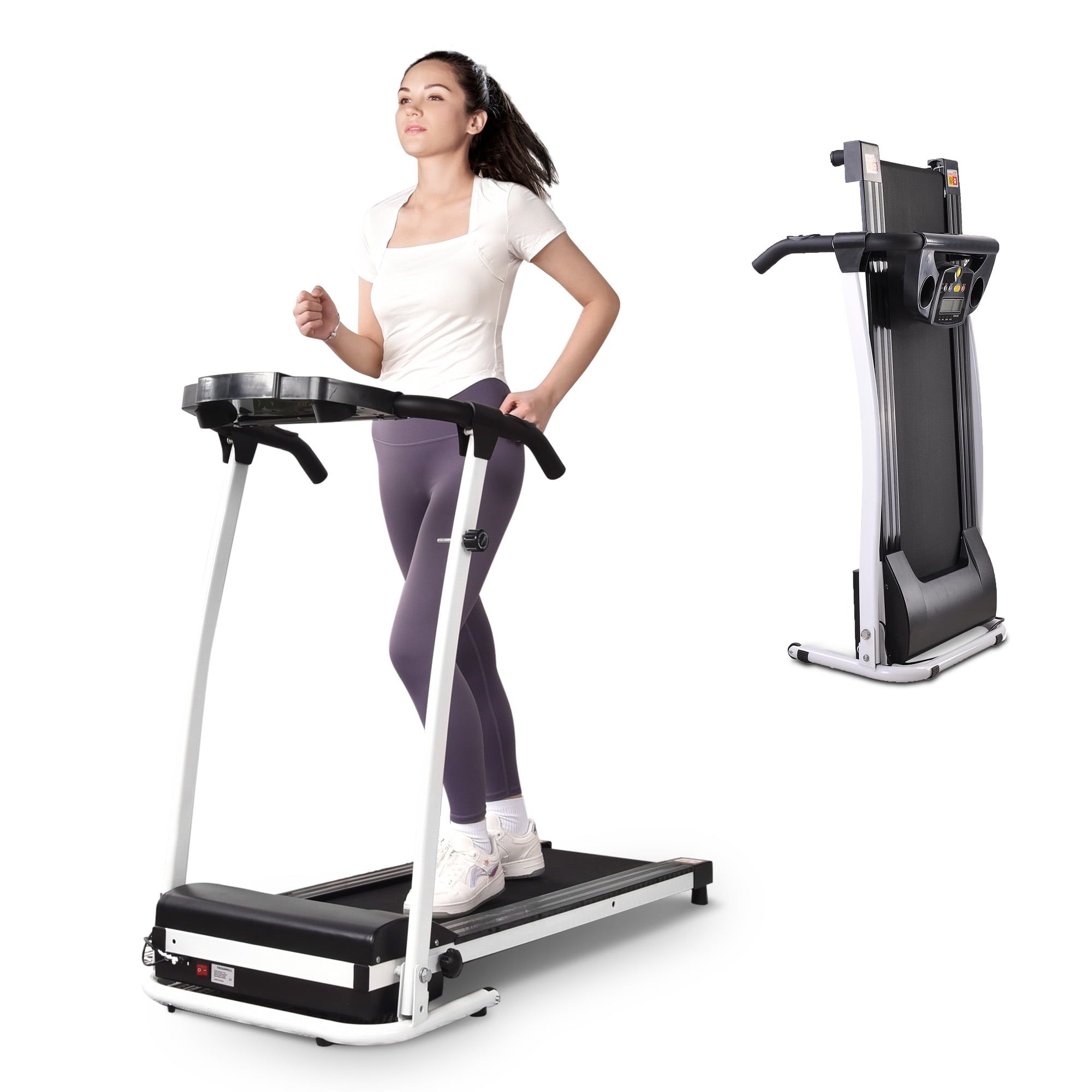 Shock-absorbing Folding Electric Treadmill Running Walking Machine Home Fitness 