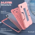 thumbnail image 4 of Dteck for Galaxy Tab A9 Case, Heavy Duty Shockproof Rugged Protective Cover with Kickstand for Samsung Galaxy Tab A9 8.7 Inch Tablet 2023 SM-X110/X115/X117,Rosegold, 4 of 6