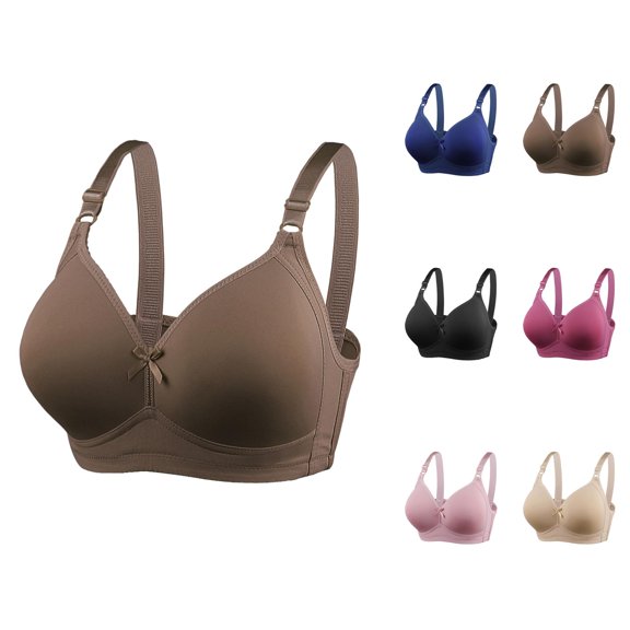 Plus Size Bras for Women No Underwire Push Up Bra Thin Comfortable Adjustable Everyday Bras