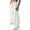 White, variant on Jerdar Men's Textured Waist Sweatpants Drawstring Elastic Waist Wide-leg Pants