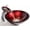 Chrome, variant on KRAUS Irruption Glass Vessel Sink in Red with Single Hole Single-Handle Waterfall Faucet in Satin Nickel