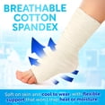 thumbnail image 6 of JJ CARE Tubular Bandage, 4” x 28 Yards Stockinette Tubing for Legs and Knees, Size F Reusable Elastic Bandage Sleeve, Tubular Compression Bandage Roll for Knees and Thigh, Rubber Latex w/Cotton, 6 of 9