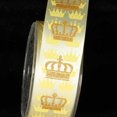 thumbnail image 2 of The Ribbon People Gold and Yellow Crown Wired Craft Ribbon 1.5" x 27 Yards, 2 of 2