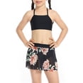 thumbnail image 2 of Bagilaanoe Mommy and Me 3PCS Swimsuit Sleeveless Sling Vest Tops + Floral/Leaf/Lemon Print Skirt + Thong Swimwear Bathing Suit for Women＆＆Girls, 2 of 9