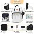 thumbnail image 3 of Mochila ROSEGIN, bolsa de pañales para bebés, 35 L, impermeable, color negro y blanco, 3 of 6