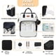 thumbnail image 3 of Mochila ROSEGIN, bolsa de pañales para bebés, 35 L, impermeable, color negro y blanco, 3 of 6
