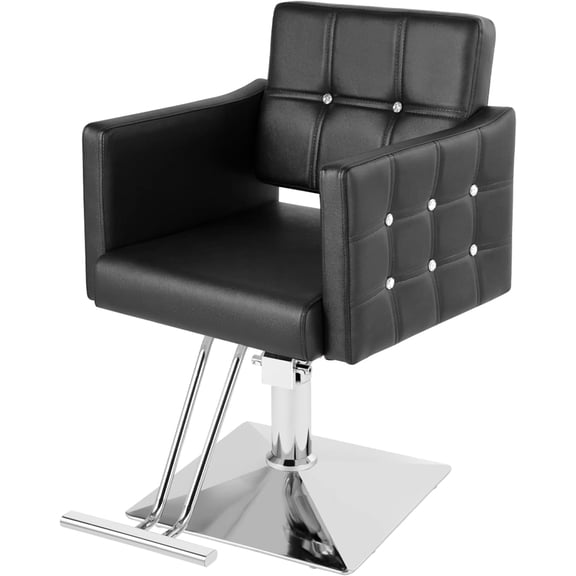 Black Salon Chair for Hair Stylist, Hydraulic Barber Chair for Home/Barbershop, All-Purpose Hair Salon Chair, Beauty Equipment for Women