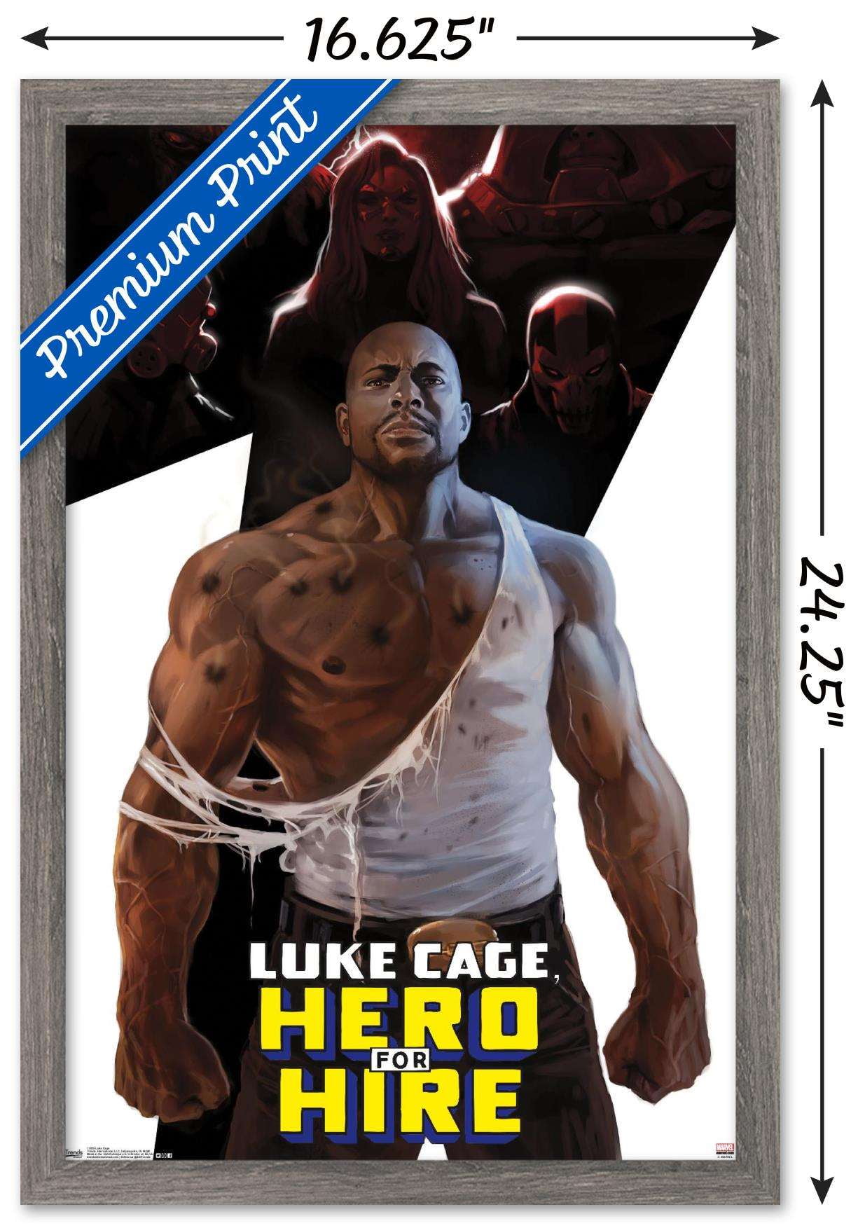 Marvel Comics - Luke Cage Wall Poster, 14.725" x 22.375", Framed