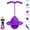 PURPLE, variant on Balance Jumping Ball, Heavy-Duty 600lb Pogo Bouncer with Handle & Air Pump, Silent Non-Slip Fitness Hopper for Kids & Adults Fun