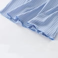 thumbnail image 5 of Cethrio Girls 2 Piece Pajama Sets, Crew Neck Flutter Sleeve Comfy Soft Sleepwear Loungewear Blue Size 7-8, 5 of 8