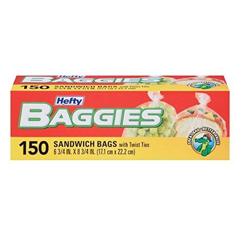 Hefty Baggies Storage Bags Sandwich Twist Tie 150 Count Walmart 