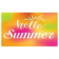 thumbnail image 4 of Hello Summer Ceramic Toothbrush Holder, Colorful Colors Abstract Backdrop Typographic Concept, Decorative Versatile Countertop for Bathroom, 4.5" X 2.7", Hot Pink Marigold, 4 of 4