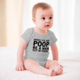 thumbnail image 3 of Daddy, It's Just Poop - Baby Clothes - Funny Newborn Bodysuit Outfits for Boys And Girls Gray-style-1 6months, 3 of 7
