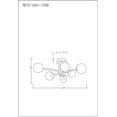 thumbnail image 3 of Atlas 31.6 in. 6-Light Indoor Matte Black and Brass Finish Semi-Flush Mount Ceiling Light with Light Kit, 3 of 6
