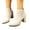 Beige, variant on Womens Ankle Boots Suede Chunky Block Heel Pointed Toe Zipper Fall Booties Casual Dressy Short Boots