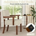 thumbnail image 4 of FAGAGA Accent Chair Set of 2 with Table, Mid Century Modern PU Leather Chair for Living Room, Oversized Chair for Reading Room, Reception Room, Bedroom | Beige, 4 of 8