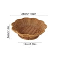 thumbnail image 4 of AYktou Woven Display Baskets, Imitation Wicker Bread Tray Food Storage Serving Container with Base, 11×3.2 Inch Flower Shaped Gift Baskets Snack Candy Tray, Food Storage Basket for Desserts Bread, 4 of 7