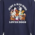 thumbnail image 3 of Disney Classics - Cats & Dogs - Just A Kid Who Loves Dogs - Toddler And Youth Long Sleeve Graphic T-Shirt, 3 of 5
