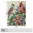 thumbnail image 4 of BCIIG Birds Cross Stitch Warm Lightweight Blanket Soft Fleece Blankets for All Seasons - Flannel Material Throw Blanket Living Room Sofa Decor Cow Gifts Blanket All Seasons 60x80in, 4 of 6