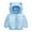 Light Blue, variant on Edvintorg 12M-5Y Boys Girls Down Jacket Outerwear Pockets Fashion Solid Color Long Sleeve Hooded Coats with Zipper Infant Winter Clothing Children's Outerwear
