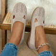 thumbnail image 3 of Mepaouo Women's Flat Shoes Knit Ballet Nurse Slip on Loafers Business Work Moccasins Casual Wedges, 3 of 7