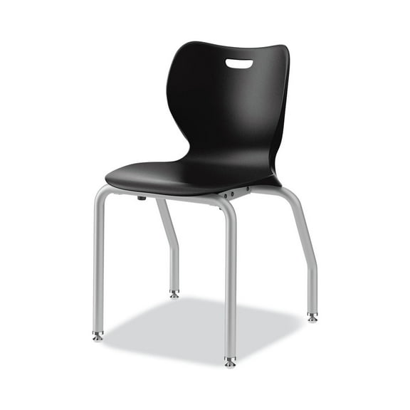 HON HSS4L-18B.E.ON.PLAT 19.5 in. x 19.63 in. x 31 in. SmartLink Four-Leg Chair - Onyx Seat/Base (4/Carton)