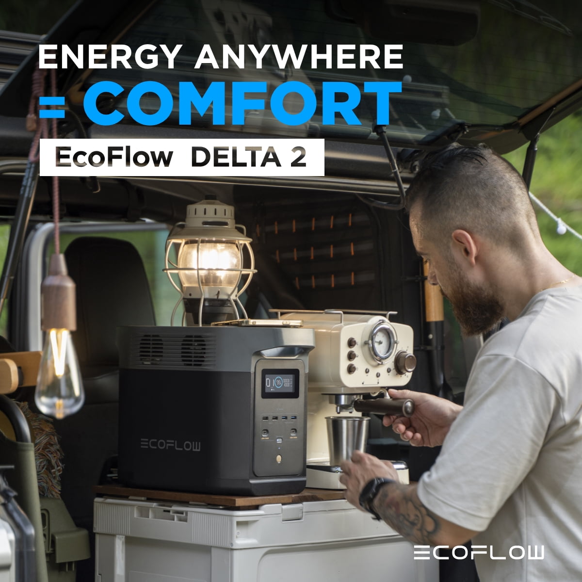 EF EcoFlow Portable Power Station DELTA 2 950Wh LiFePO4 Battery, 1800W AC/100W USB-C Output,1 Hr Fast Charge,Solar Generator for RVs,Camping & Home Backup
