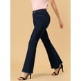 thumbnail image 5 of INSPIRE CHIC Women's Vintage Long Pants Classic High Waist Denim Bell Bottoms Jeans, 5 of 8