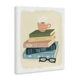 thumbnail image 3 of Stupell Industries Minimal Book Stack with Glasses Canvas Wall Art, design by Sandra Picco, 40 x 30, 3 of 7