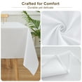 thumbnail image 3 of Inosoo Faux Linen Textured Rectangle Tablecloth - 60 x 84 inch Rectangle Waterproof & Machine Washable Linen-Look Cloth Table Cover, White, 3 of 13