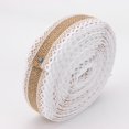 thumbnail image 2 of 10 m/rollo de cinta de encaje de arpillera de yute Natural decoración de boda rústica, 2 of 5