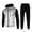 White, variant on Hueook Mens Sweatsuits 2 Piece Hoodie Tracksuit Sets Long Sleeve Fall Winter Print Sports Outdoor Pullover Sweatshirt Trousers Suit Loungewear Athletic Activewear Outfits on Clearance