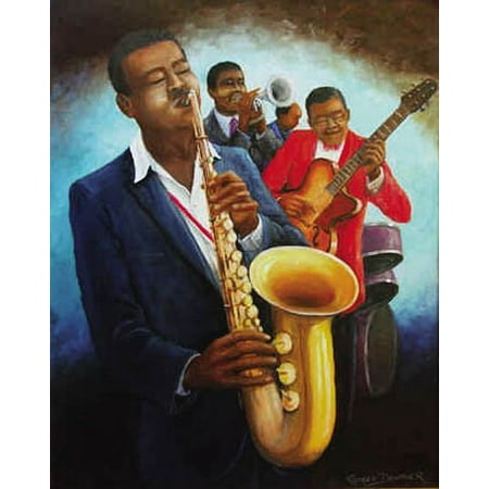 African American Art Print - The Musicians Jazz Poster New