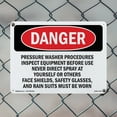 thumbnail image 4 of Pressure Washer Procedures Inspect Equipment OSHA Danger Aluminum Sign 24 Inch x 18 Inch - 10 Pack, 4 of 8