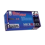 Microflex Large Custom Blue 11.417'' UltraSense EC 3.5 mil Nitrile Ambidextrous Non-Sterile Medical Grade Powder-Free Disposable Gloves With Textured Finger Tip Finish And Extended Beaded Cuff (1