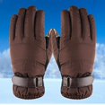 thumbnail image 3 of Naiovety Guantes de esquí con pantalla táctil para hombre, impermeables, a prueba de viento, para invierno, cálidos, antideslizantes, para patinaje, Deportes de nieve marrón Naiovety HW4705-04, 3 of 6