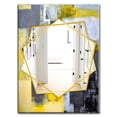 thumbnail image 2 of DESIGN ART Designart 'Grey and Yellow Blur Abstract' Modern Mirror - Frameless Printed Wall Mirror 27.5in.x39.5in., 2 of 5