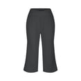thumbnail image 4 of MKLEKYY Leggings de mujer de vestir, pantalones de yoga de pierna ancha para mujer, pantalones deportivos de cintura alta, sueltos, de punto, de color sólido y con bolsillos, 4 of 4