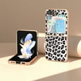 thumbnail image 5 of SaniMore for Samsung Galaxy Z Flip 5 (6.7" 2023) Case with Built-in Tempered Glass Protector,Leopard Pattern PU Leather Shockproof Plating Bumper Stylish for Girls, Silver, 5 of 6