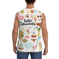 thumbnail image 4 of Goofa Hello Summer Printed Men's Sleeveless T-Shirt - Athletic Gym Workout Tank Top for Men - Moisture-Wicking, UPF 30+ Quick-Dry Muscle Tee-3X-Large, 4 of 8