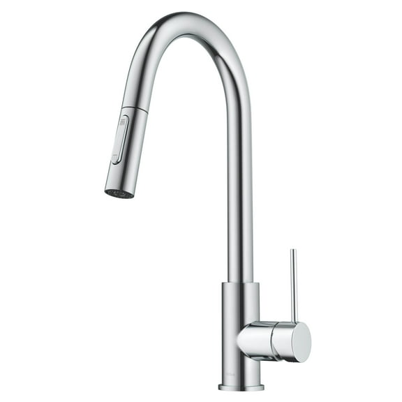 KRAUS Oletto Contemporary Pull-Down Single Handle Kitchen Faucet in Chrome