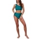 thumbnail image 2 of INSPIRE CHIC Conjuntos de Bikini Elegantes de Una Sola Manga para Mujeres 2 Piezas Top Push Up Control de Abdomen Parte Inferior Trajes de Baño Tamaño Pequeño Verde, 2 of 5