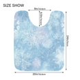 thumbnail image 5 of 2 Piece Bath Mat Set with U-Shaped Toilet Mat and Rectangle Bath Rugs Non Slip Machine Washable Bathroom Mats Delicate Snowflakes Patter, 5 of 7