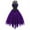 Purple, variant on IROINNID Empire Dress For Women Round Neckline Fashion Gothic Style Banquet Festival Dress Lace Chiffon Dress Solid Color Empire Waist Sleeveless Dress